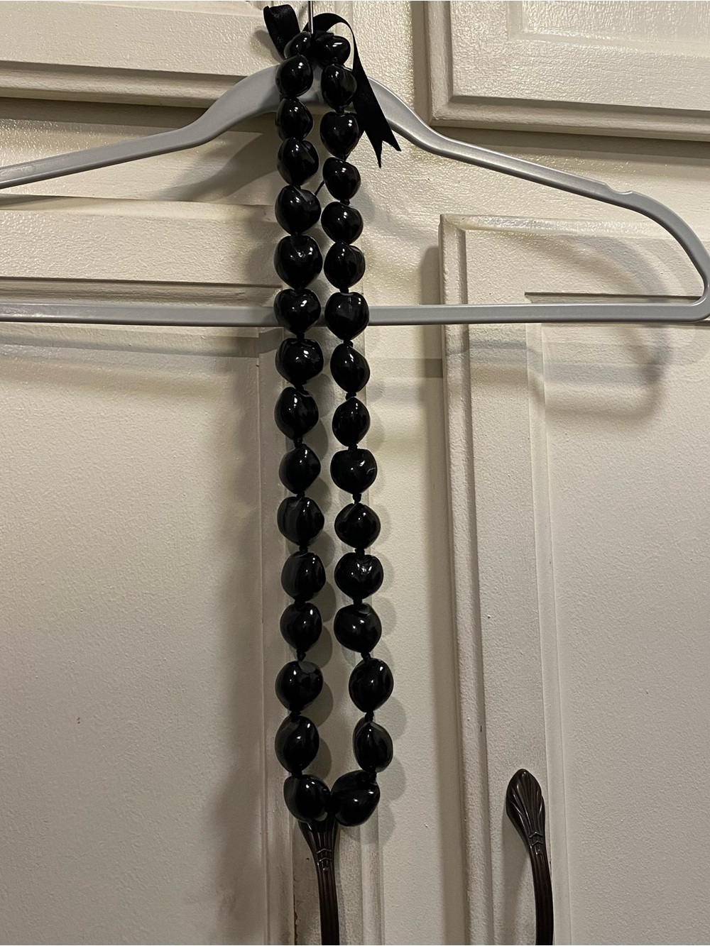 Source Unknown Black Beaded Long Necklace